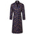 Lightweight Men's Dressing Gown front - Gekko Navy | Bown of London